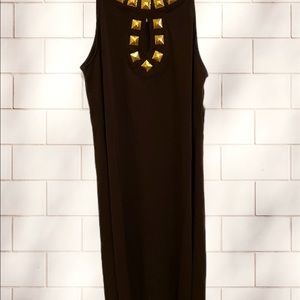 NWT Chocolate Michael by Michael Kors dress with embellished keyhole neckline-XS